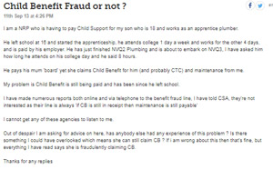 Child Benefit Scams