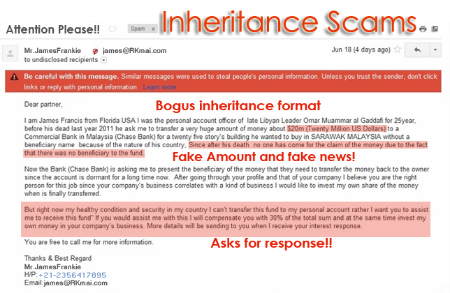 Inheritance Scams